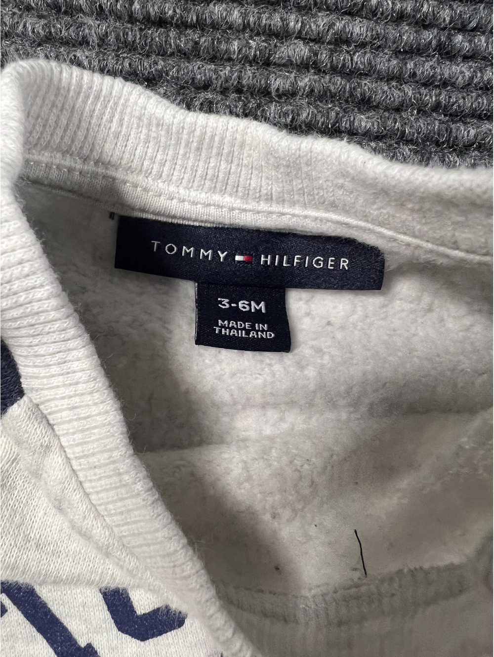 Tommy Hilfiger Baby Boys Grey Crew Neck Sweatshirt and Jogger Set, 3-6 Months - Picture 6 of 12